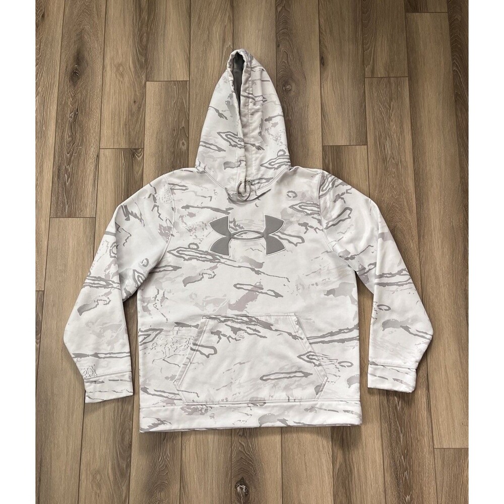 Under Armour Storm Hoodie Mens Large Performance Pull Over Frost Camo
